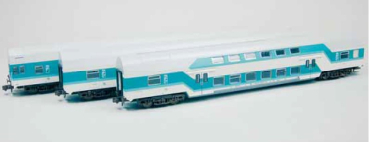 Set Doppelstockwagen Set der DR, mint-gr ,EP5